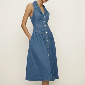 Reformation Blue Denim Maxi Dress